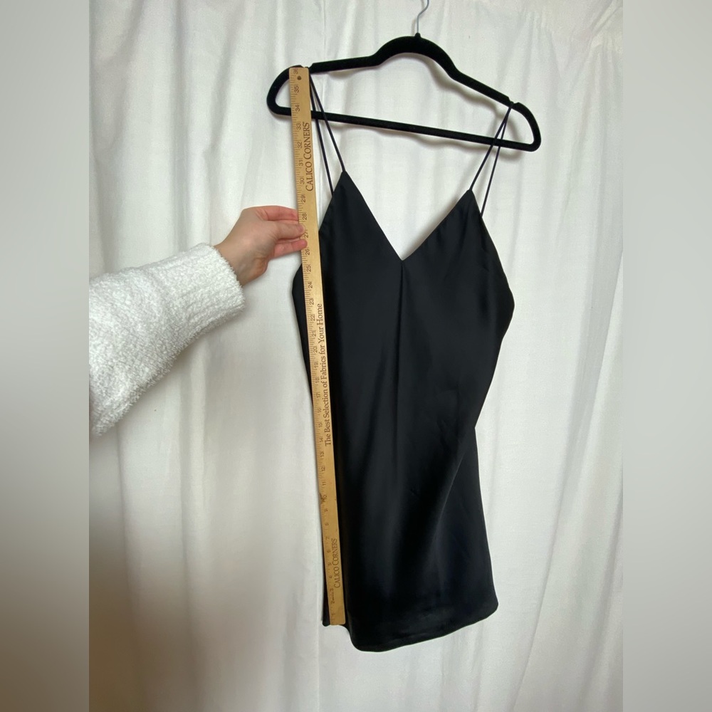 Lulu’s Black Mini Slip Dress Size M - Picture 10 of 11